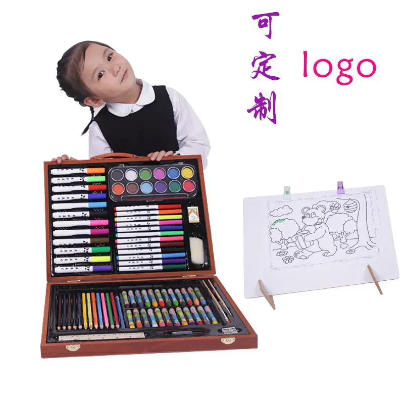 

2019 New Style Set Gift CHILDREN'S Painting Toy Children Graffitis Drawing Board Gift Box Wooden Send miao hong zhi