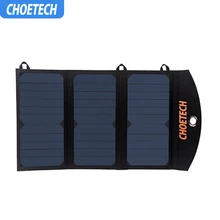 CHOETECH Портативный солнечный телефон Зарядное устройство с двумя USB портами, Порты и разъёмы и автоматическое определение Tech для iPhone 6S/6 Plus Galaxy S7/S7 Edge и многое другое