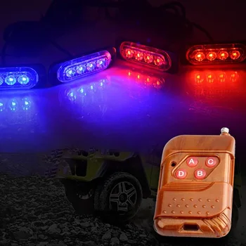 

12 Led Wireless Remote Ambulance Caution Light DC 12V Strobe Warning Light for Car Emergency Light Flashing Fire Engine Lights