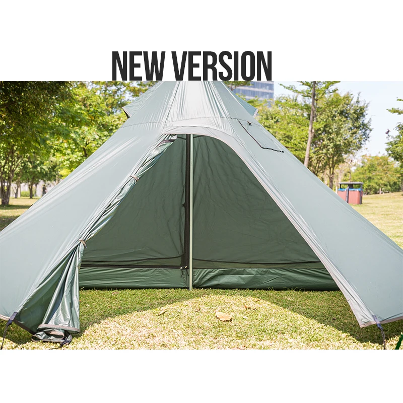 OneTigris IRON WALL Chimney Tent 7-Sided 2-Chamber Single Shelter u0026 Inner  Mesh Tent for Adventurers Hiking Camping 3 Season Tent - AliExpress
