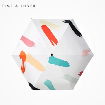 

Small Women's Umbrella Rain Women Parasol Pocket Umbrellas Five Folding Kids Umbrella for Girl Kids Travel Gift Ombrello SY146