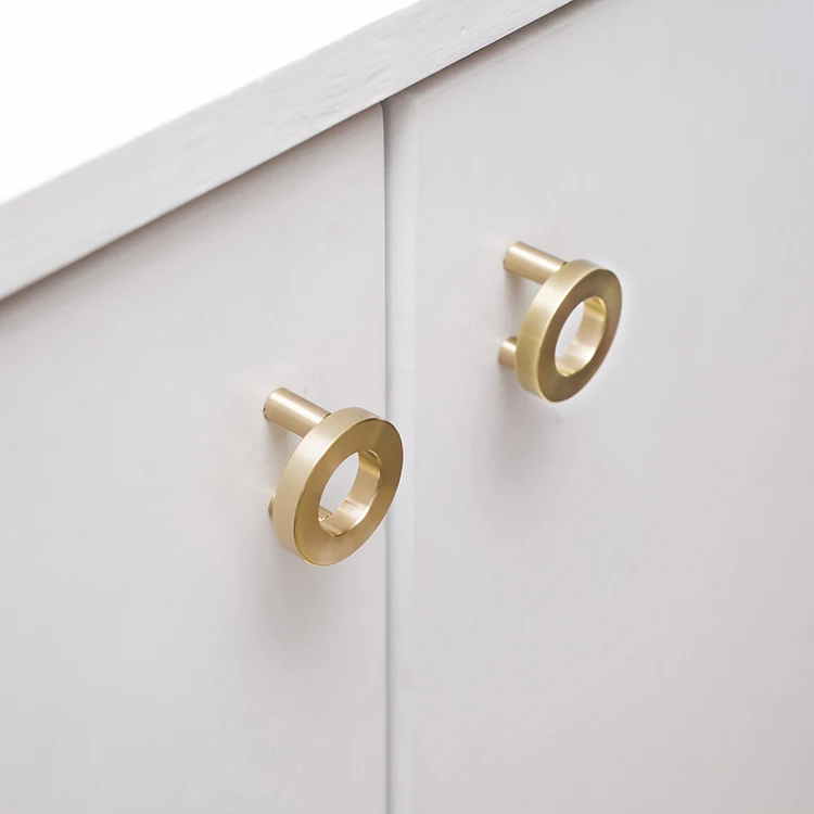 

Round Brass Knobs and Handles Nordic Style Cabinet Handle Drawer Pull Dresser Knobs Golden Furniture Handle/Hole Distance: 28mm
