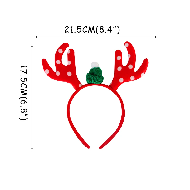 1pc headband-E 1 шт., повязка на голову с оленьими рогами, аксессуары для волос на Рождество, Детская повязка на голову, головные уборы для детей, Рождественский костюм, вечерние аксессуары для костюмированной вечеринки - Цвет: 1pc headband-E