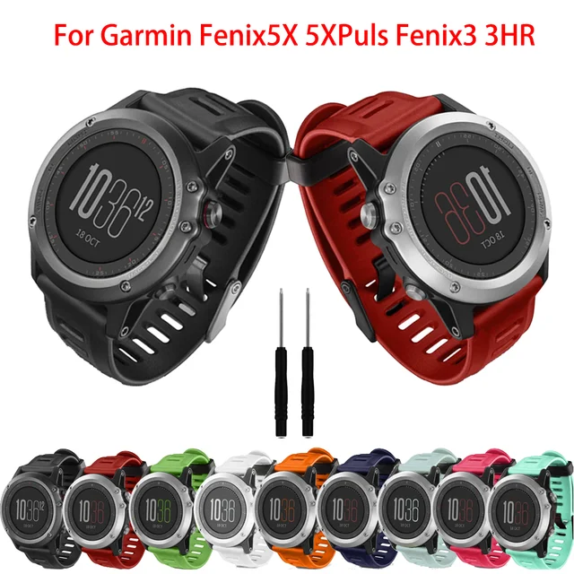 Silicone Sport Replacement Wristband  Garmin Fenix 3 Hr Sapphire Bracelet  - 26mm - Aliexpress