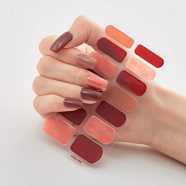 Three Sorts 0f Nail Stickers Decals Plain Stickers Nail Decoration Nails Sticker Designer Self Adhesive Nail Art Stickers DQ3-66