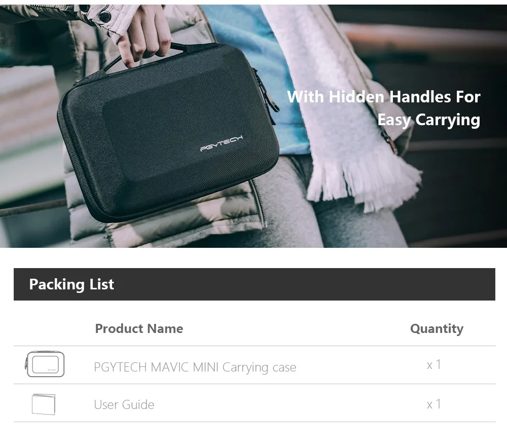 PGYTECH DJI Mavic мини чехол для переноски сумка для хранения для DJI Mavic Mini Drone аксессуары