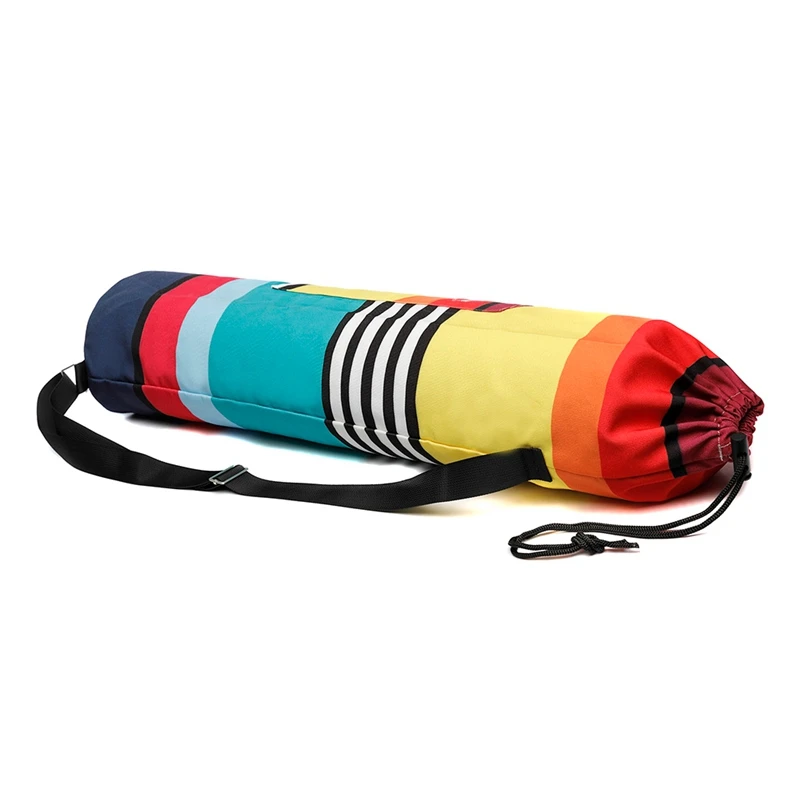 

Newest ArrivalYoga Crossbody Bag With Straps Printed Zipper Drawstring Single Shoulder Bag Carrier Organization Tool Yoga Access