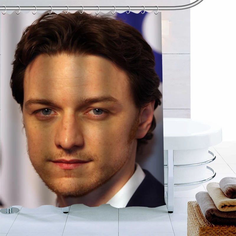 

Занавеска для душа James McAvoy, занавеска для ванной из полиэстера, занавеска для ванной комнаты, 3D занавеска для ванной, занавеска с крючком