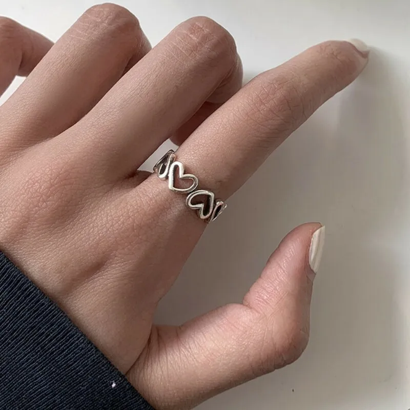 2025 Fashion Style Sterling Silber herzförmiger Ring_voghion.com