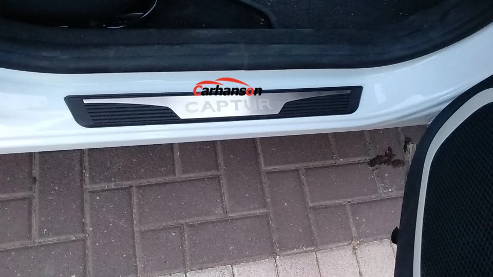 Автомобильный Стайлинг для Renault Captur, Накладка на порог, аксессуары, накладка на дверь, защита, авто стикер, 4 шт