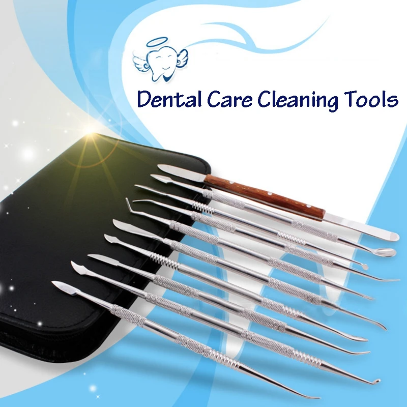 

FFYY-10 Pcs/Set Stainless steel Dental Lab Equipment Wax Carving Tools Dentist Instruments Kit Dentist Dental Care Cleaning Tool