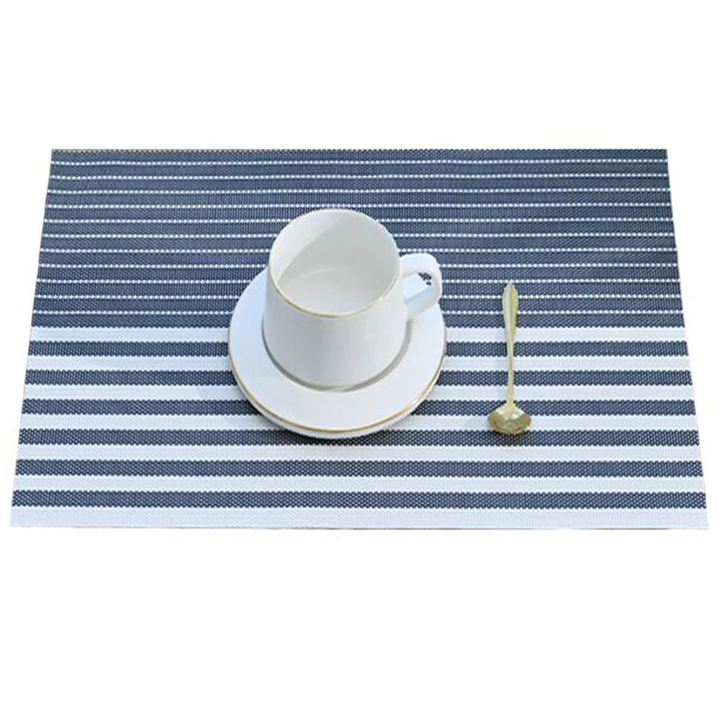 

1pcs Elegant Rectangle Table Placemat Creative Cup Coaster Eco-Friendly PVC Heat-resistant Simple Drink Pad Kitchen Accessories