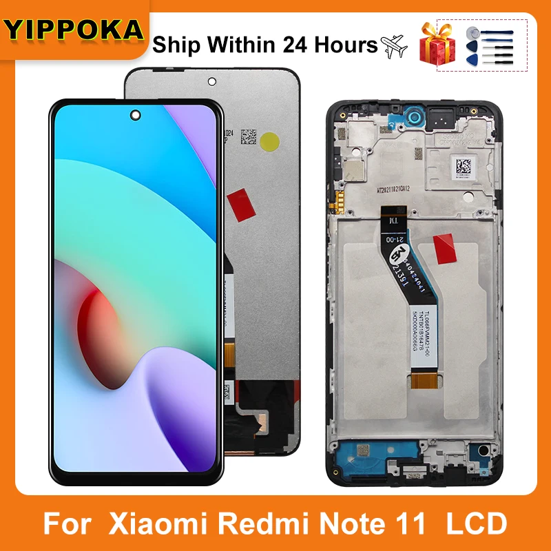ЖК-дисплей 6 дюйма для Xiaomi Redmi Note 11 сменный экран дигитайзер запчасти | Мобильные