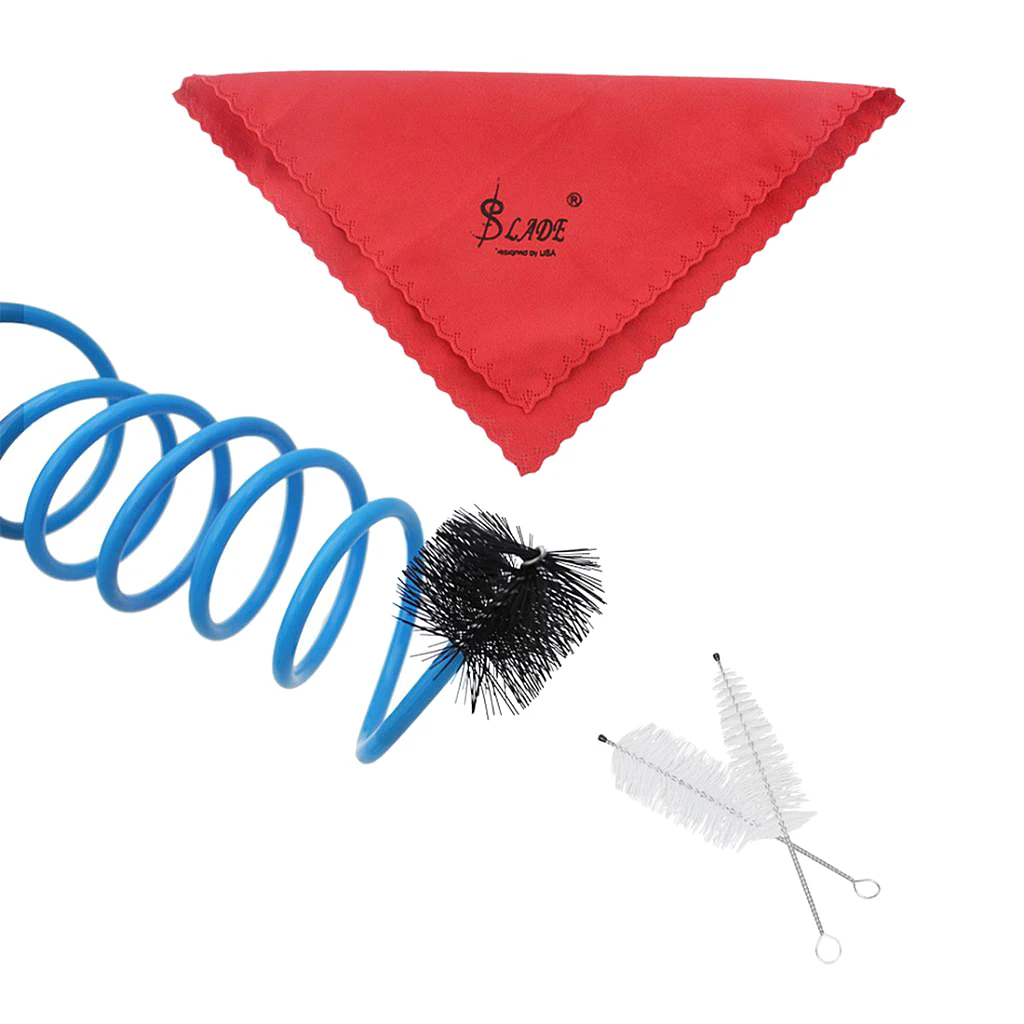 1 Set Trumpet Cleaning Tool - Mouthpiece/Value/Flexible Brush Cleaning Cloth