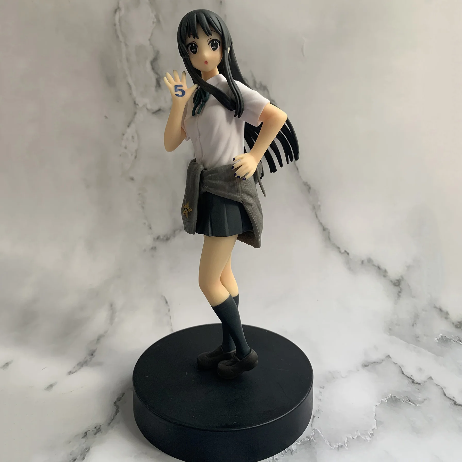 К-он! Hirasawa Yui Akiyama Mio Tainaka ритсу Kotobuki Tsumugi Адзуса Накано 5th юбилей ПВХ фигурка модель игрушки - Цвет: Azusa With Box
