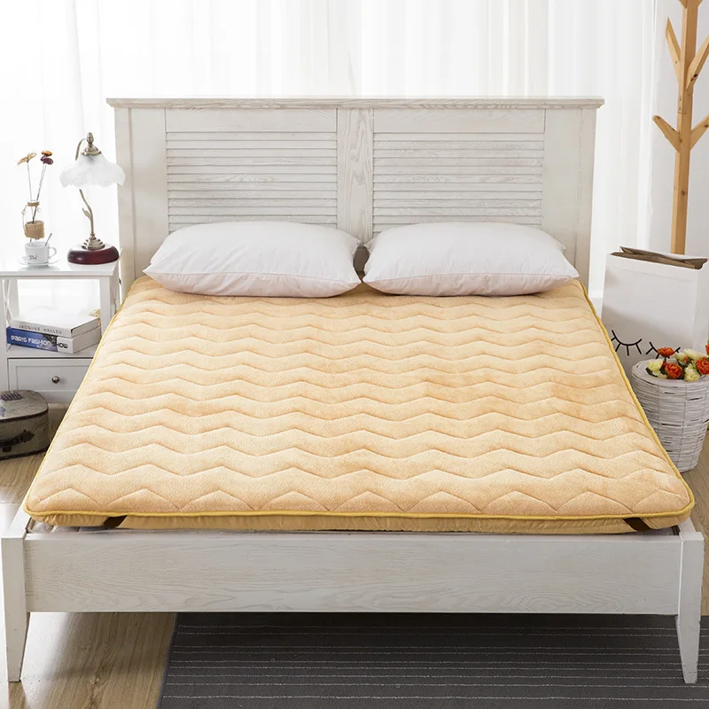 

VESCOVO 90*200 120*200 150*200 flannel Mattress pad mat double single twin tatami matras bed topper