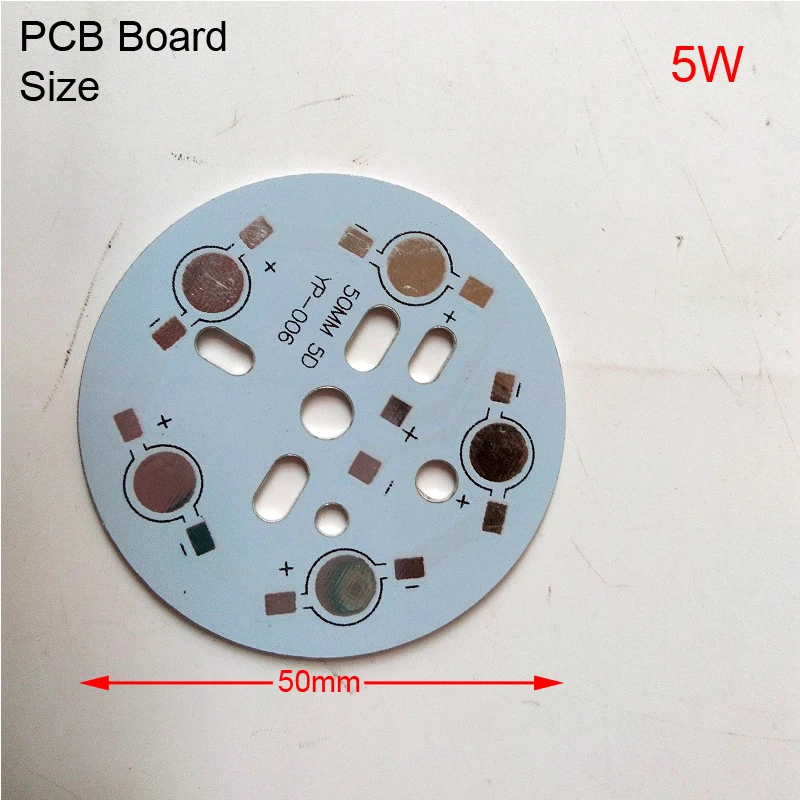 5W 50mm 1/5/10/50 шт База Светодиодный пластина pcb самодельный радиатор Панель для потолочного освещения, bulib свет Алюминий доска 1/3/4/5/7/9/12W подложка - Испускаемый цвет: 5W 50mm