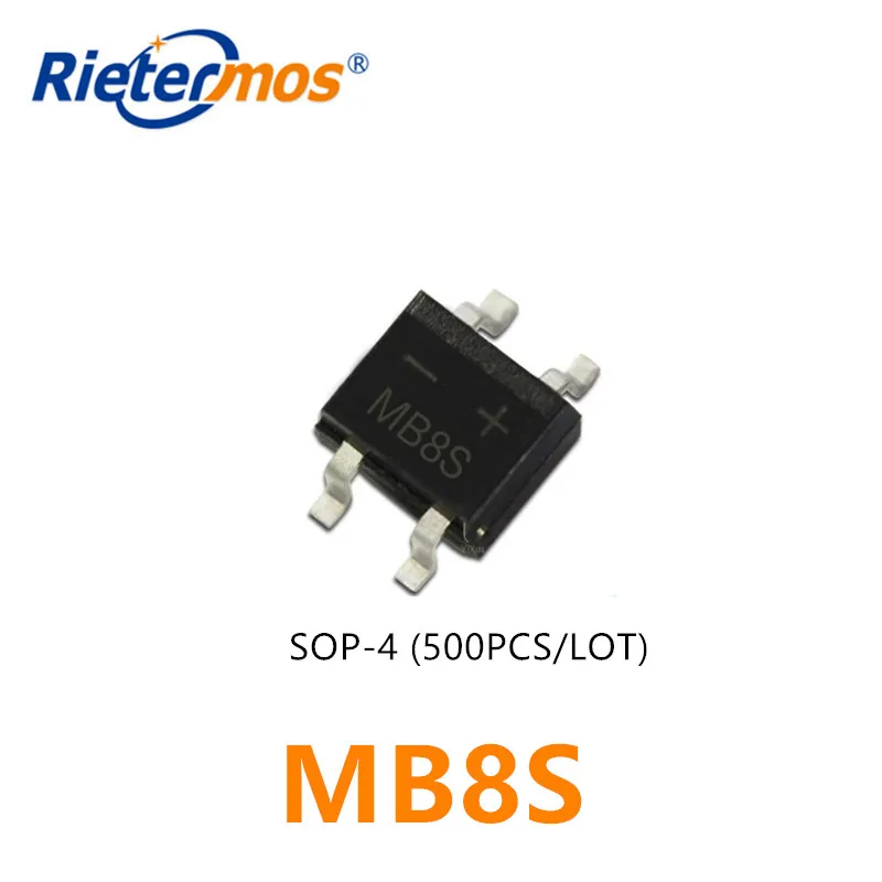 

500PCS MB8S 0.8A800V SOP-4 HIGH QULITY