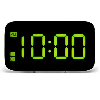 

1pc 120*66mm Plastic Digital Mirror LED Display Alarm Clock Multifunction Snooze Desk Clock USB/Battery Electronic Home Dector
