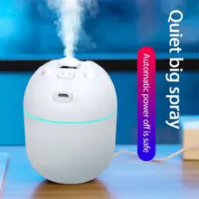 Humidificador de aire portátil para el hogar, humidificador para dormitorio, nebulizador USB, generador de niebla con lámpara LED de noche, ventilador pequeño