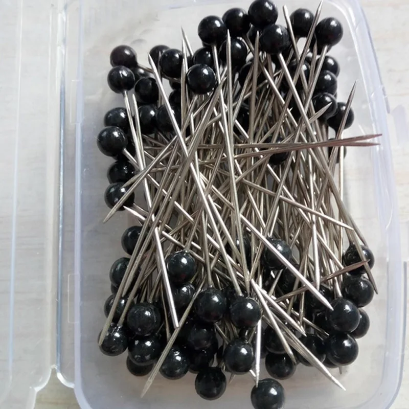 100 шт./компл. 36 мм игла с Бусиной круглой головкой Костюмы Pin швейные булавки Diy