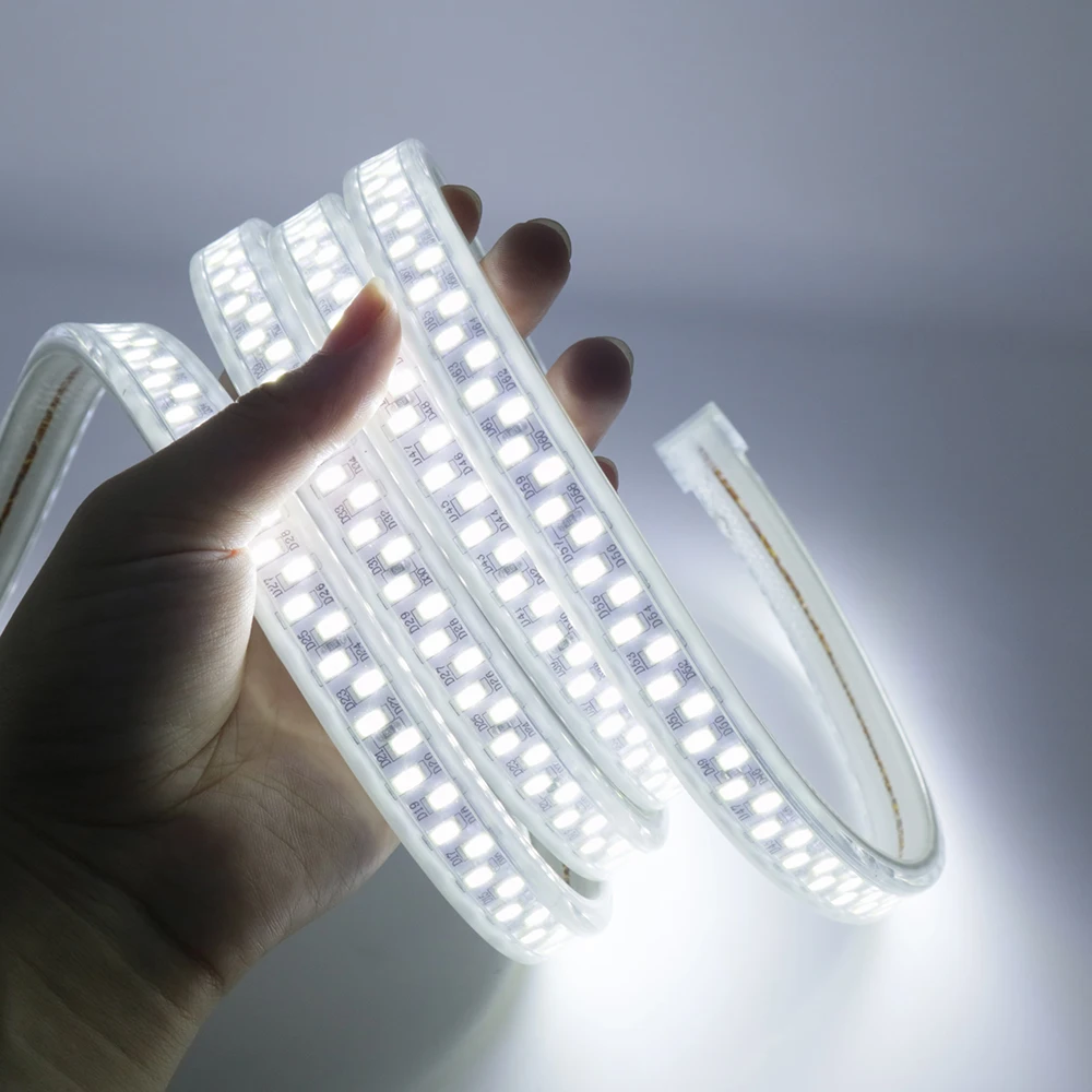 1M-10M IP67 Waterproof 220V LED Strip SMD 5730 180LEDs/m With EU US Plug Super Bright Flexible Light For Indoor Outdoor Lighting super bright smd 5630 5730 led strip 220v 110v with eu us plug 180leds m ip67 waterproof warm white in outdoor flexible light