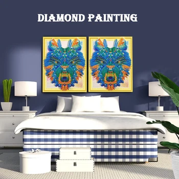 

5d Diy Handmade Special Shaped Diamond Painting Chinese Style Animal Bedroom Living Room Hotel Office Decorative Paintings