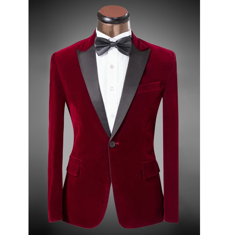 2019 Mens Classic Velvet Suits Formal Jacket Burgundy Royal Blue Wedding Groom Slim Fit Tuxedo Costume Casual Blazer 2019 Mens Classic Velvet Suits Formal Jacket Burgundy Royal Blue Wedding Groom Slim Fit Tuxedo Costume Casual Blazer