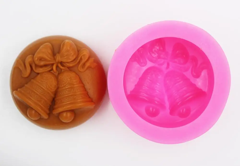 Christmas bells Mold S527 Craft Art Silicone 3D Soap Mold Craft Molds DIY Handmade Candle Molds
