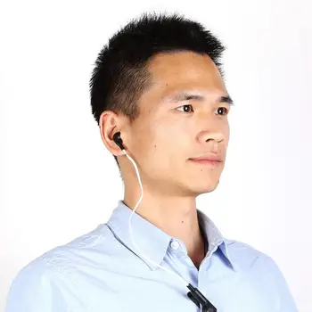 

Earpiece 180 Degree Swivel Mic Headset Widely Compatible 110cm Winding Line Earphone Walkie Talkie Accessories