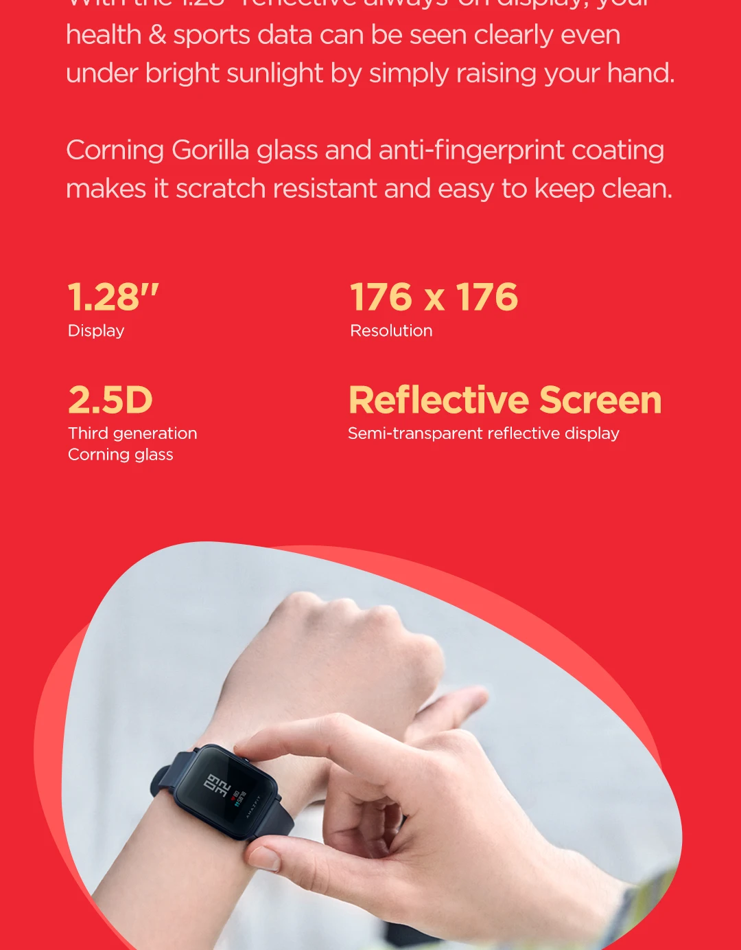 На ; Xiaomi Amazfit Bip Смарт часы 45 дней Срок службы батареи 3ATM в соответствии со стандартом водонепроницаемости Smartwatch для Перевозка груза падения