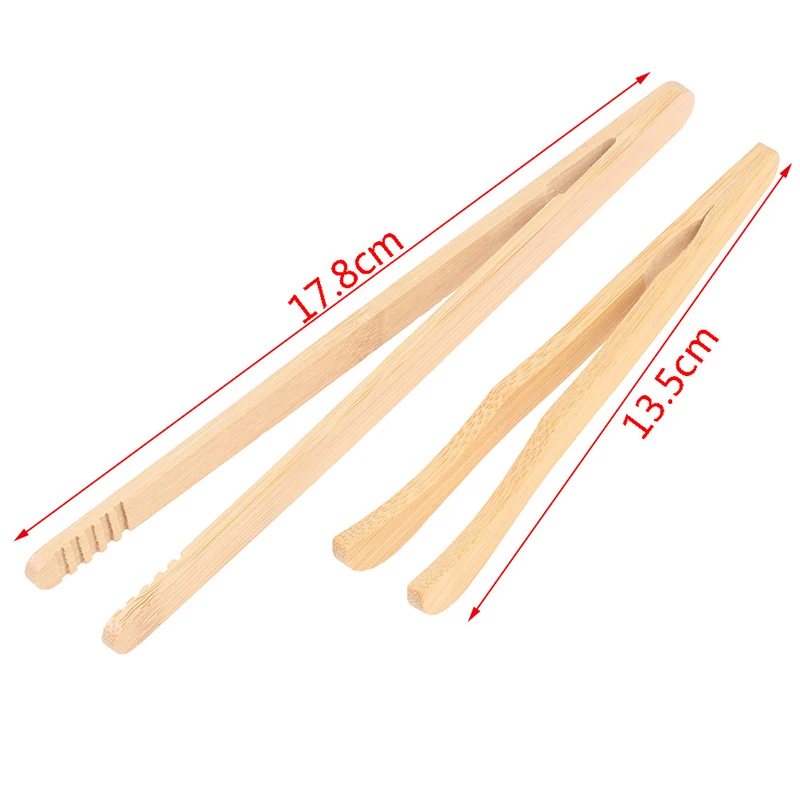 1Pcs/4pcs Bamboo Teaware Tea Clips Wood Toast Tong Wooden Toaster Bagel Bacon Squeezer Sugar Ice Tea Tongs food tongs