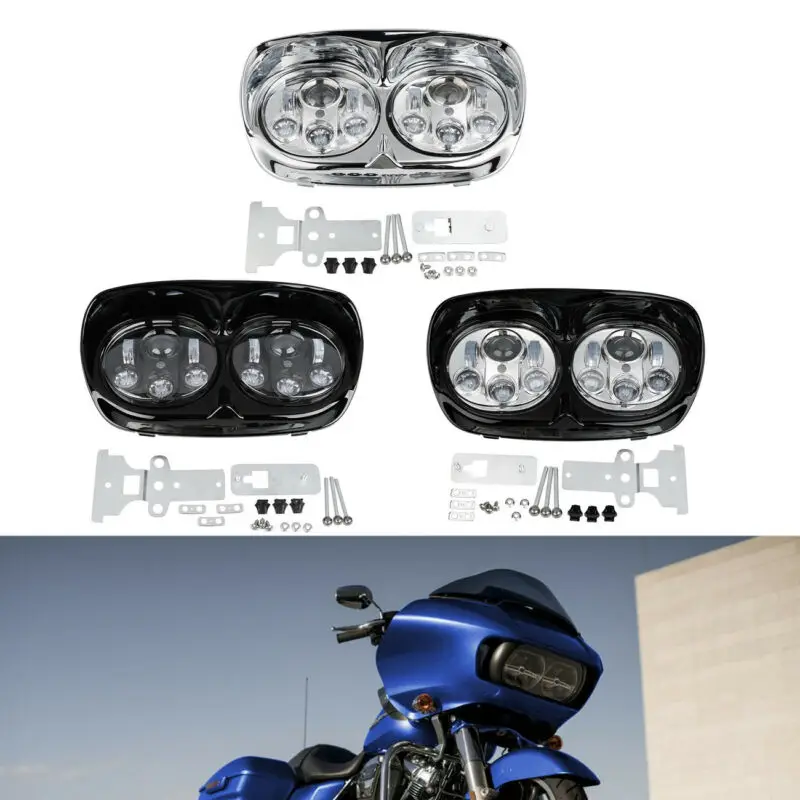 Мотоцикл 5 3/4 &quotсветодиодные фары прожекторная лампа для Harley Road Glide FLTR 1998-2013 2012 |