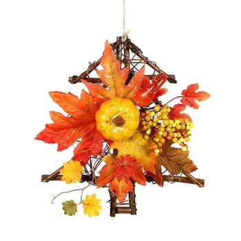 

New Pumpkin Maple Leaf Christmas Tree Pendant Thanksgiving Autumn Color Pumpkin Party Holiday DIY Decorations