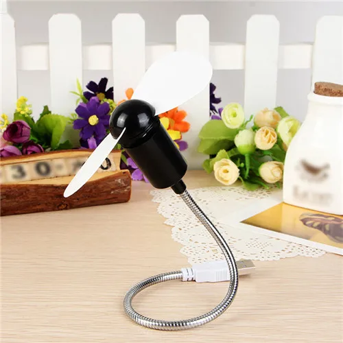 Black USB мини вентилятор ноутбук Настольный охлаждающий вентилятор охладитель пластик легко носить с собой кондиционер приборы для компьютера и банка питания - Цвет: Black