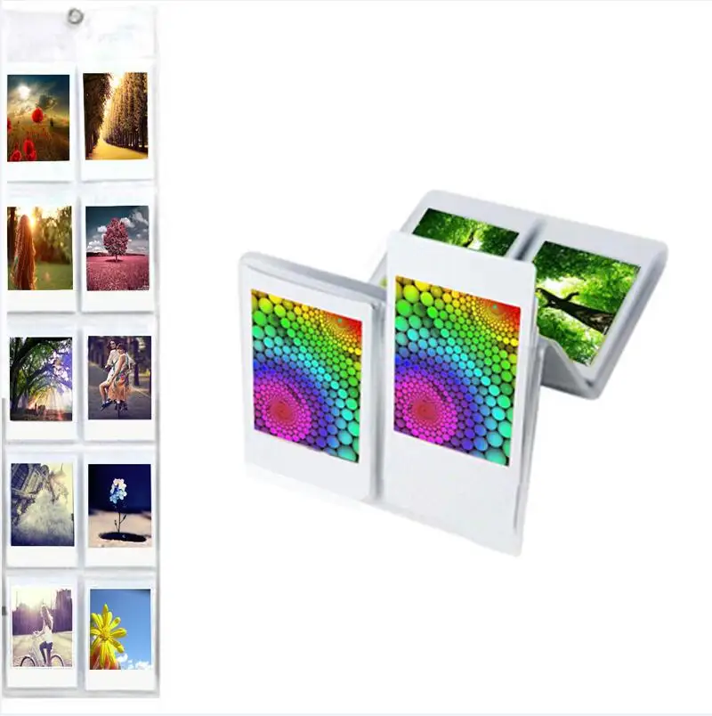 2 PCS Wall Album Дополнительный фотоальбом с 64 карманами/фотоальбом/угловые наклейки для FujiFilm Instax Mini 8, Mini 9 7s 50 90 Fuji Films Paper - Цвет: 2 PCS Wall Album