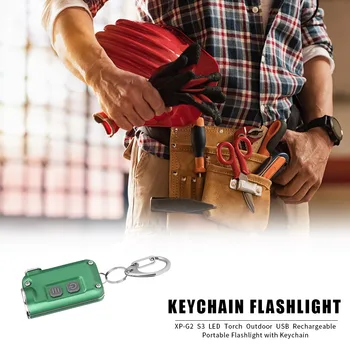 

Portable 4 Modes LED Mini Waterproof Electric Torches USB Rechargeable Keychain Flashlight for Outdoor Camping Travel