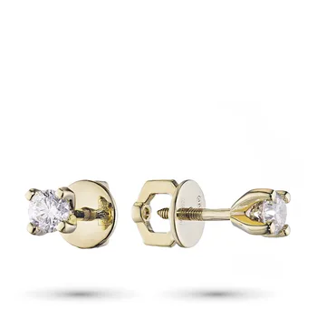 

Pusety of yellow gold with diamond e0301ps04092900
