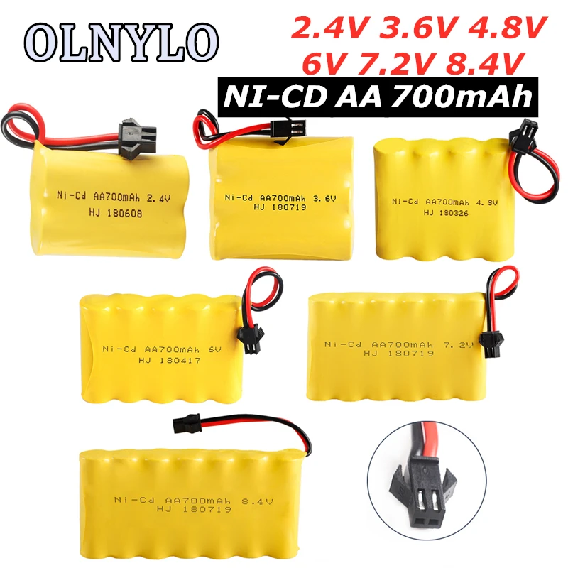 Аккумуляторная батарея Ni-CD AA 700 мАч 2 4 В/3 6 В/6 в/4 8 В/7 в для игрушек с дистанционным