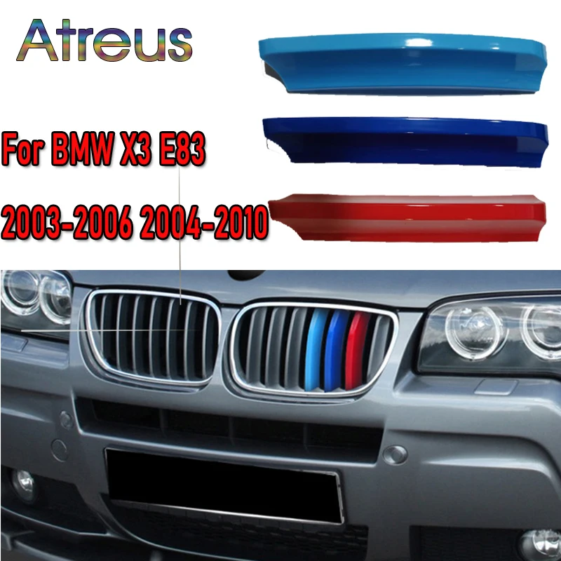 Наклейка на решетку автомобиля Atreus 3 шт. ABS для BMW E83 X3 2003-2006 2007-2010 м | Автомобили и