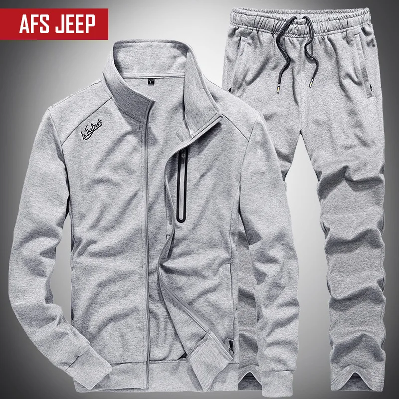 

Men's Autumn Clothing New Style Outdoor Sports Casual Two-Piece Set Long Sleeve Trousers Cardigan Hoodie Suit 1817