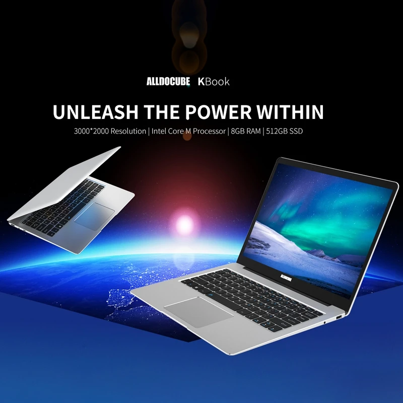 Kbook 13.5 Inch Laptop 3K IPS Display 8G DDR3 512GB SSD Notebook-US Plug