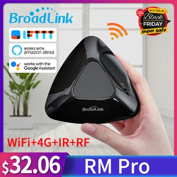 

Broadlink Original Smart Home Automation RM Pro Controller Work for Alexa Google Home RF 433 MHz Wireless WiFi+IR+RF+4G APP