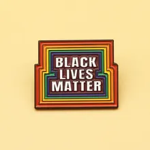 Dear-you BLACK LIVES MATTER Brooch Creative American Metal Badge Rainbow Cartoon Pin Accessories