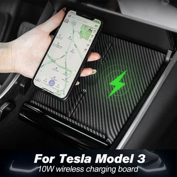 

Mobile Phone Wireless Charger For Tesla Model 3 Y USB Ports Fast Charging Pad for iPhone Android Dual Phones Accessories Model3