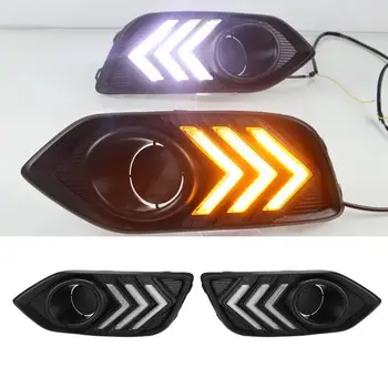 

1 Pair Car LED Turn Signal Lamp Daytime Running Light DRL Fog Lamp Cover Fit for Honda HRV HR-V 2018-2019 Daytime Running Lights