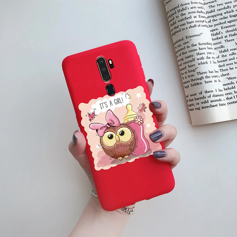 Case For OPPO A5 (2020) A9 (2020) A11X Soft Silicone Cute Heart Painted Cases TPU Back Cover For Coque OPPO A5 A9 A 5 2020 Funda cases for oppo cell phone