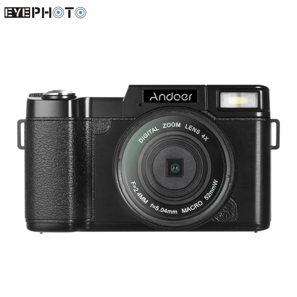 Andoer R1 портативные видеокамеры 24MP Цифровая видеокамера Full HD 1080P 3," Вращающийся ЖК-экран анти-встряхивание 4X цифровой зум