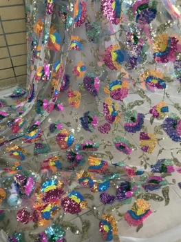 

Good quality JIANXI.C-589804 african net lace fabric with sequins french tulle lace fabric
