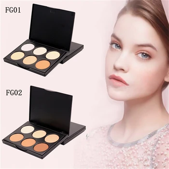 

Fashion Makeup Blush Contour Cheek Palette Pressed Makeup Nude Powder 6 Color